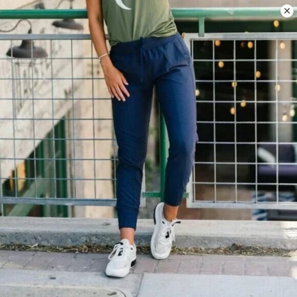 ZYIA Active Women's Joggers Workout Athleisure Pants Drawstrings Navy Blue 3XL - Picture 1 of 8